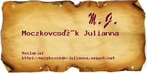 Moczkovcsák Julianna névjegykártya