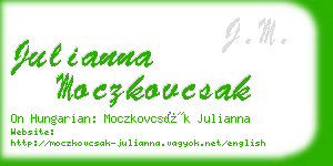 julianna moczkovcsak business card